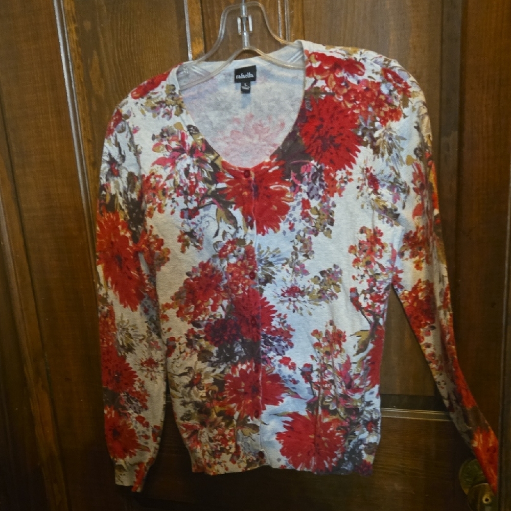 Rafaella Light Floral Sweater